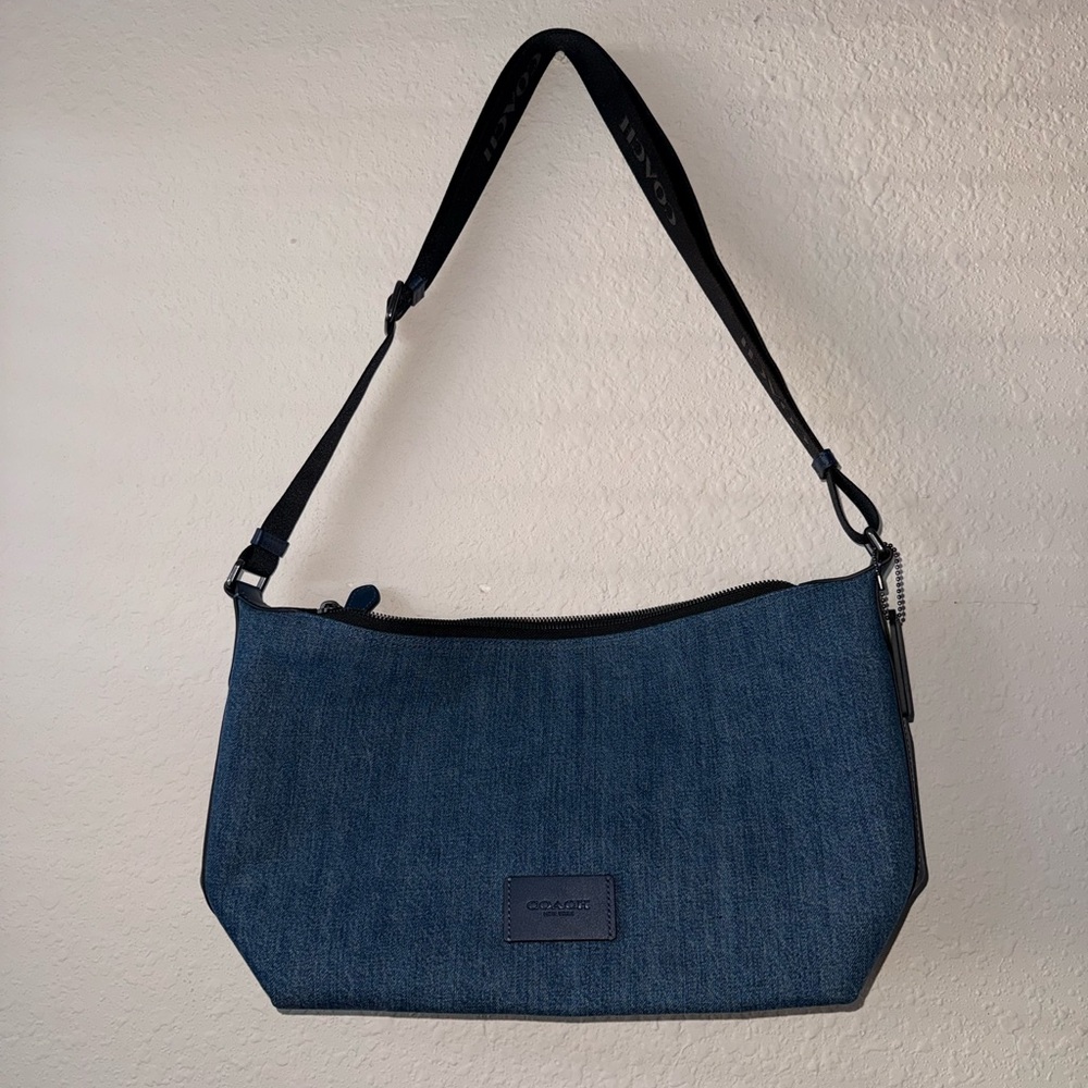 Coach Denim Bag with Leather Accents